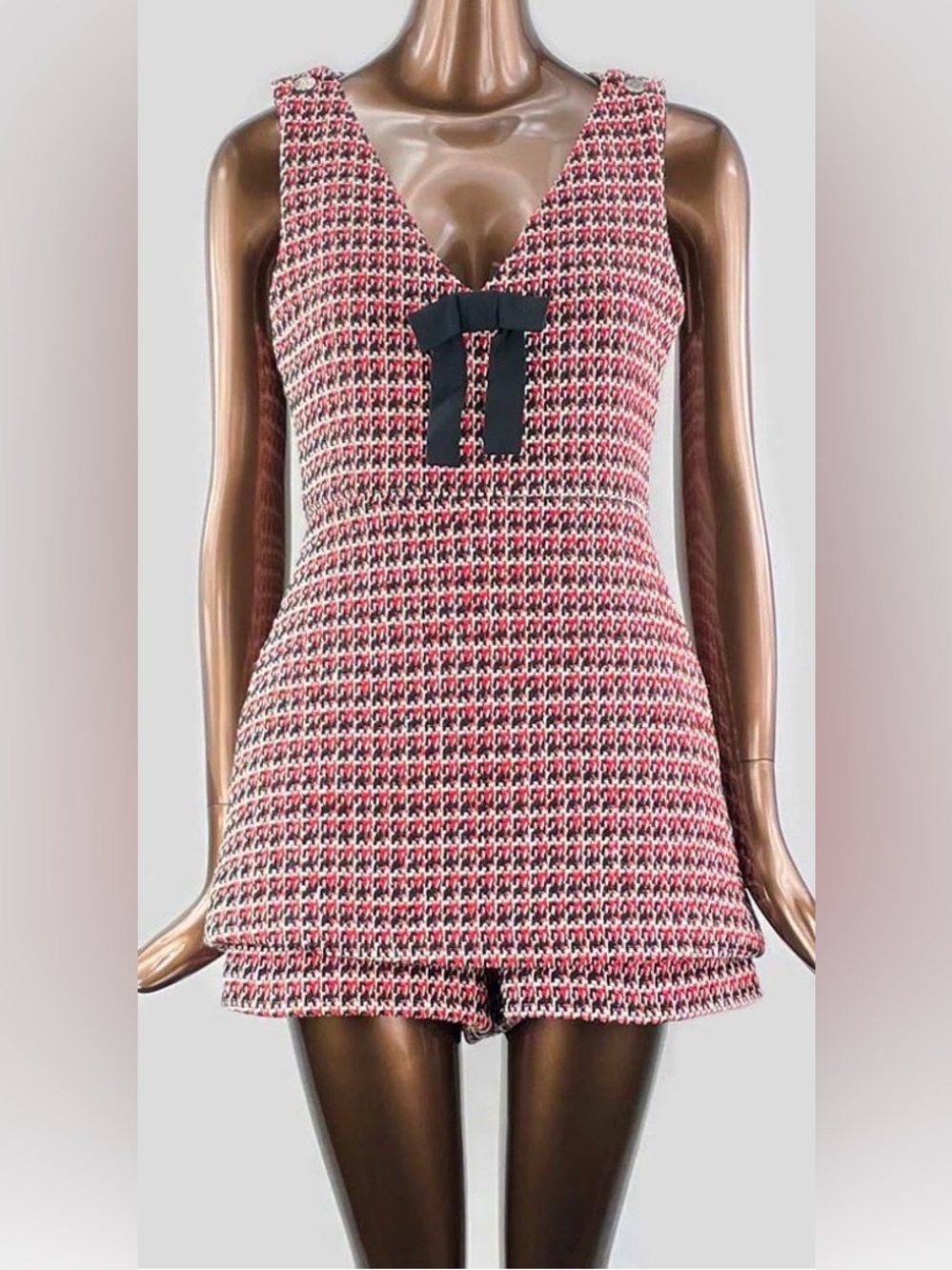 Maje Red White and Black Romper Sz 34